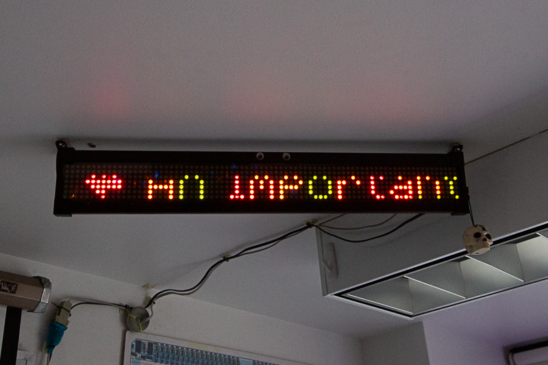 A LED matrix that makes up CSH's Infosys